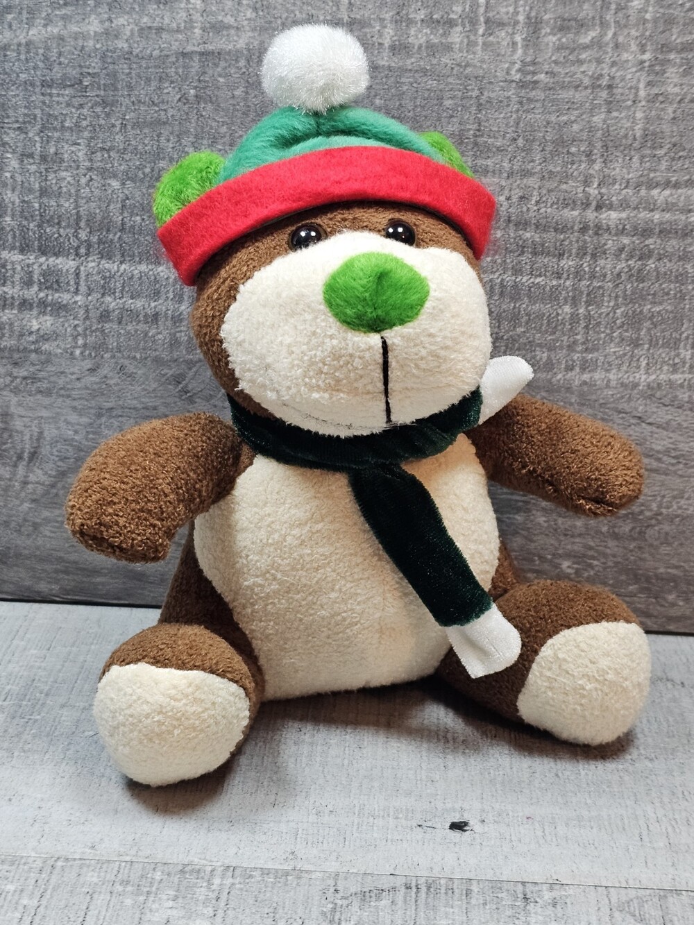 Puli International Brown Teddy Bear Plush 8" Stuffed Animal Christmas